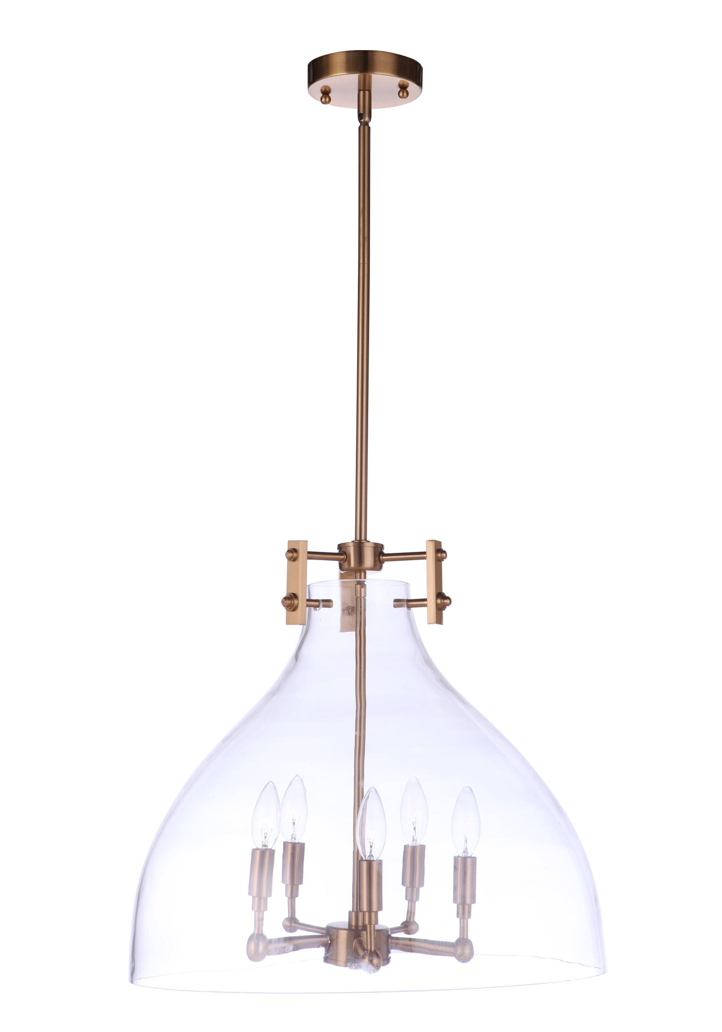 55895-SB - Chardonnay 5 Light 20" Wide Pendant - Satin Brass