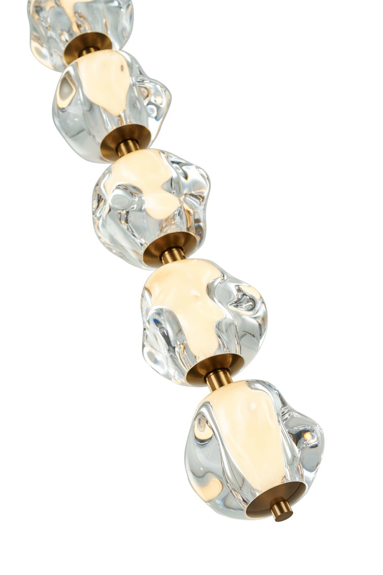 59492-SB-LED - Jackie 8.3" Wide Pendant - Satin Brass