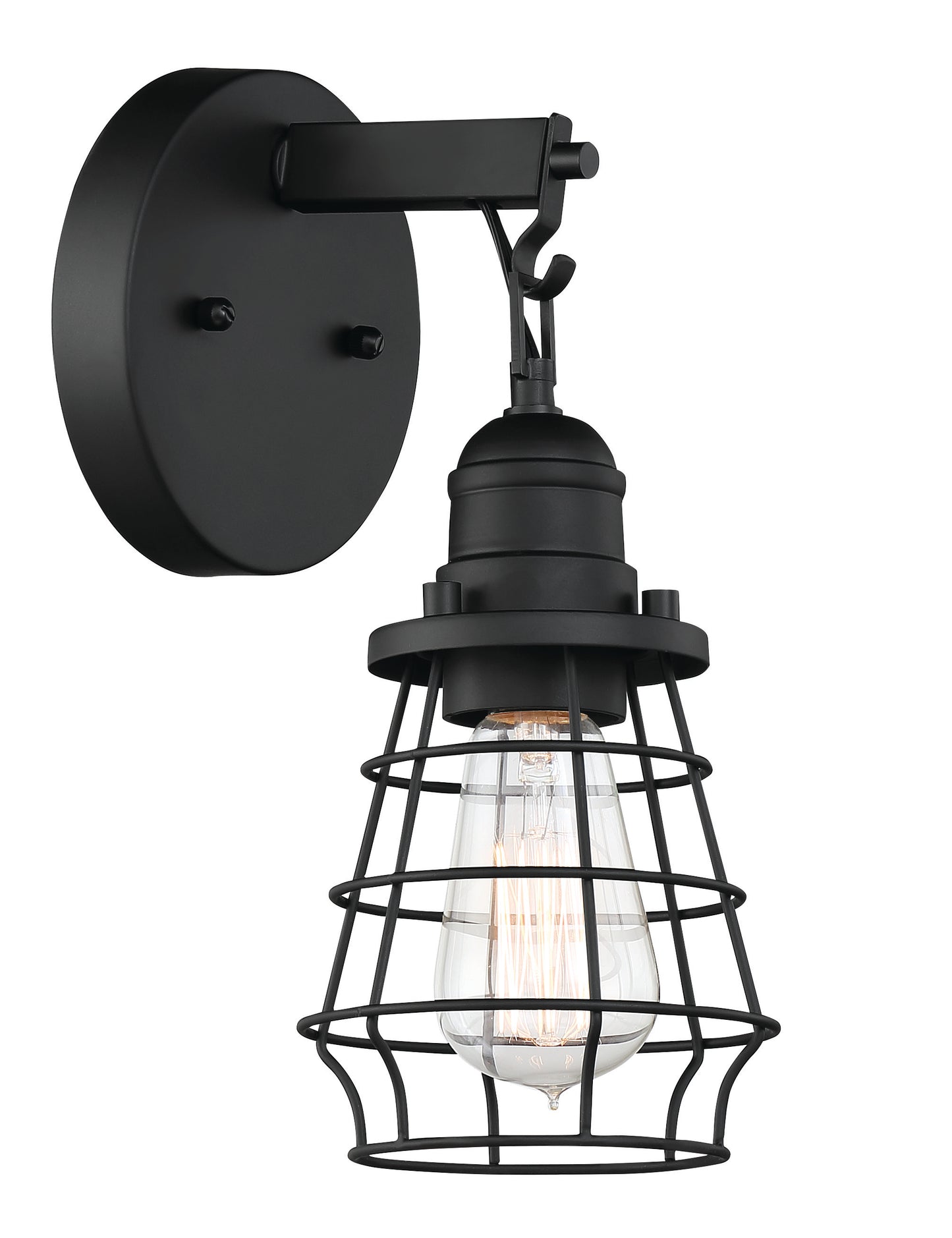 50601-FB - Thatcher 1 Light 11" High Wall Sconce - Flat Black
