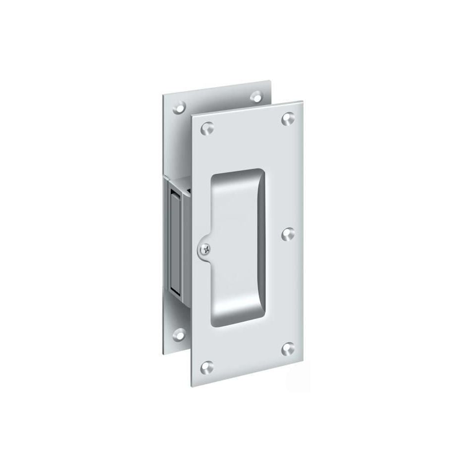 Decorative 6" x 2-1/2" Pocket Door Lock