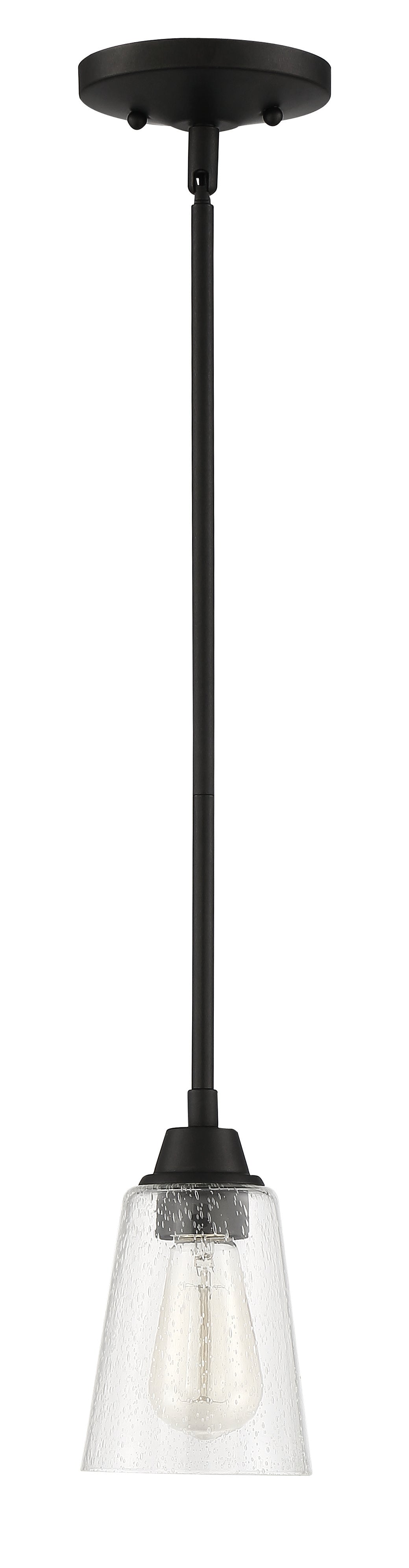 41991-ESP-CS - Grace 1 Light 5" Wide Mini Pendant - Espresso