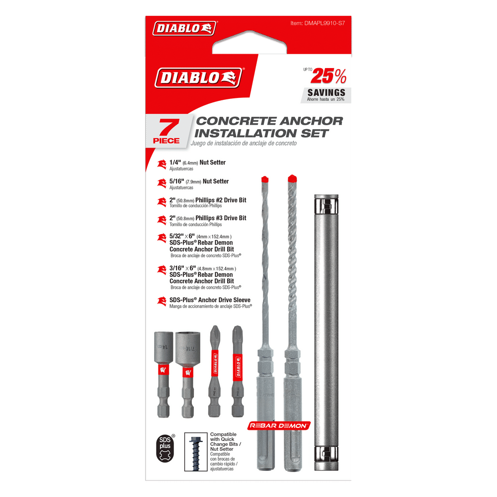 DMAPL9910-S7 - 7pc Concrete Anchor Drive Installation Set (7-Piece)