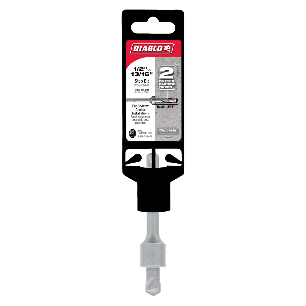 DMAST1020 - 1/2" x 13/16" SDS-Plus 2-Cutter Stop Bit