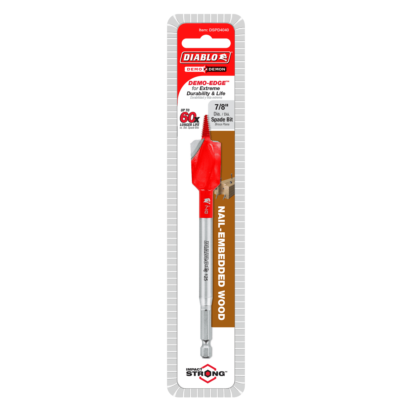 6" Demo Demon Spade Bit for Nail-Embedded Wood