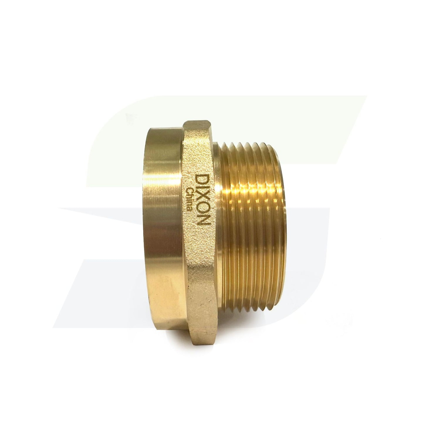 FM25F25T - 2-1/2" NST (NH) x 2-1/2" NPT Cast Brass Female to Male Hex Nipple