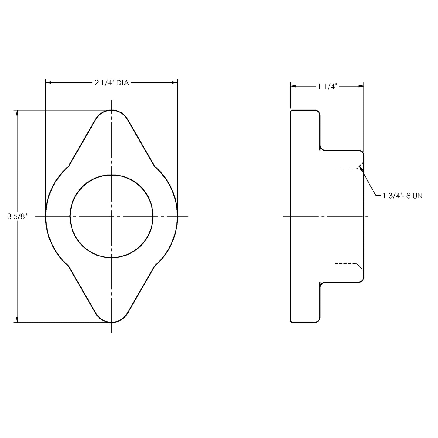 DLB12 - 3/4" Boss Ground Joint Heavy Duty Iron Air Hammer Wing Nut