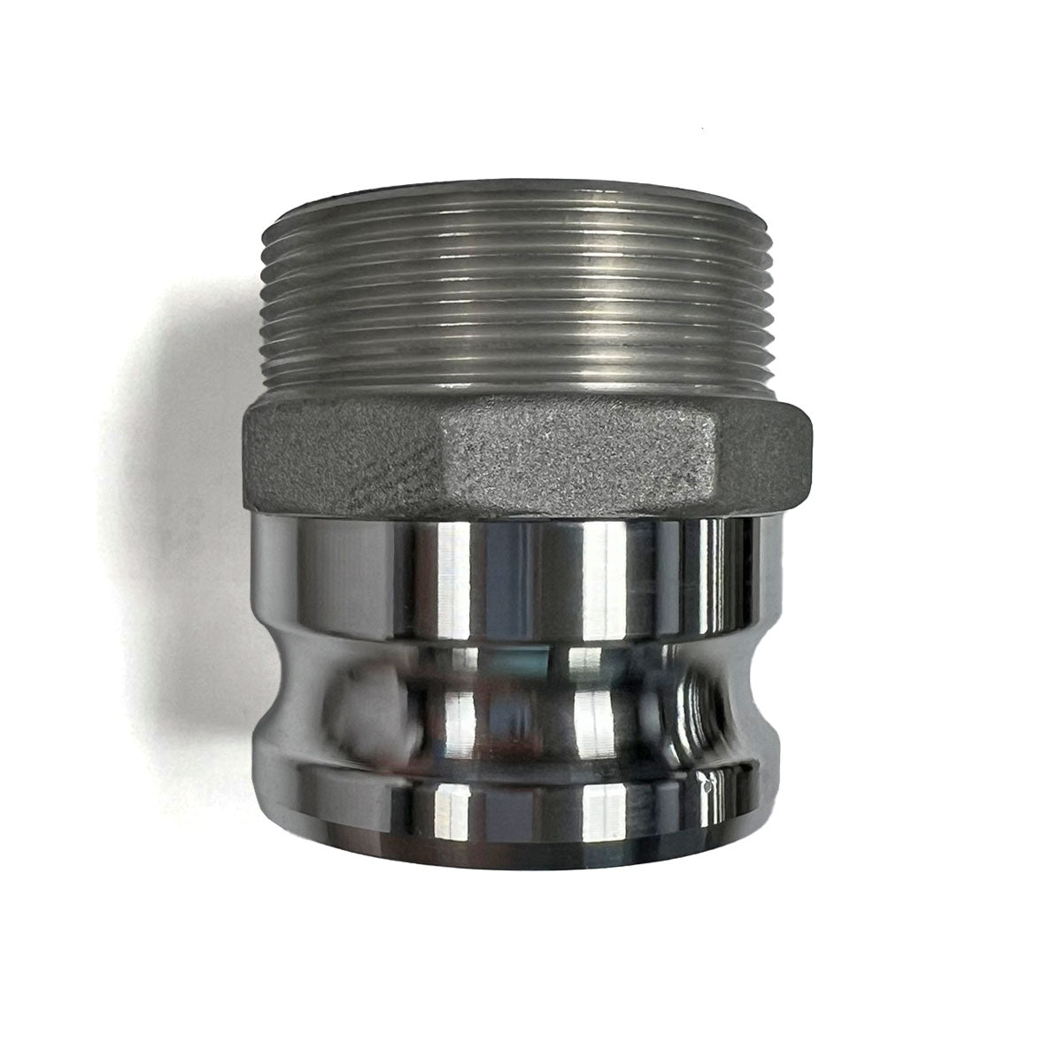 G150-F-AL - 1-1/2 Aluminum Cam & Groove Global Type F Adapter x Male NPT