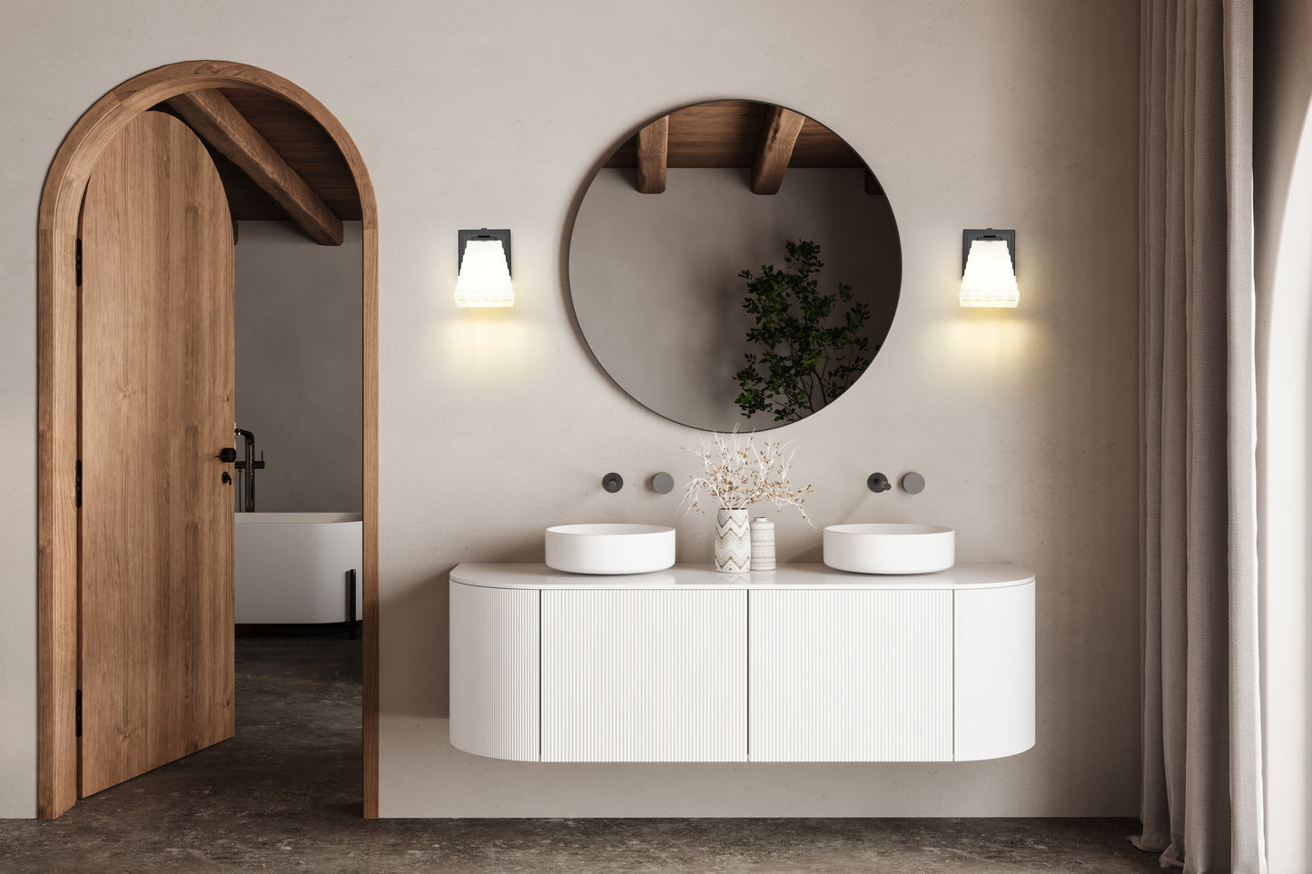 7514-1S-MB - Annalise 1 Light Wall 7" Sconce - Matte Black