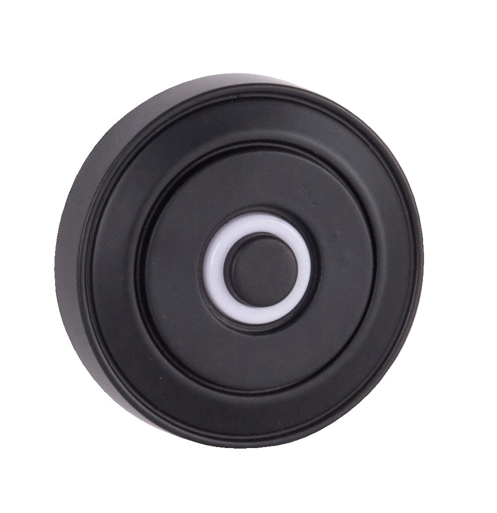 PB5003-FB - Push Button-Surface Mount 1 Light 2.75" Wide Chime Button - Flat Black
