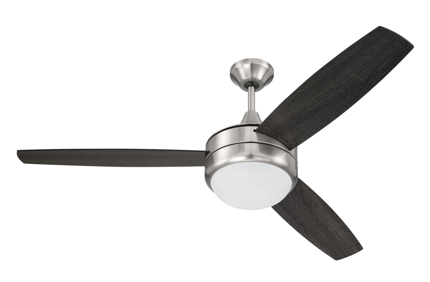 PHZ52BNK3-BNGW - Phaze II 3-Blade 52" 3 Blade Ceiling Fan with Light Kit - Brushed Nickel