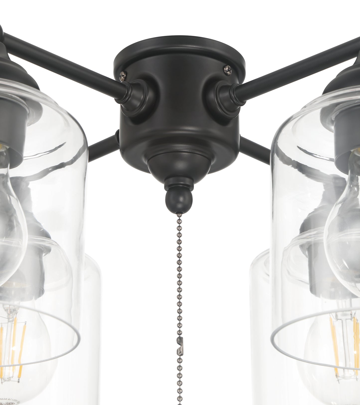 LK2606-4L-LED-FB - 4 Light Light Kit in Flat Black (Clear Glass)