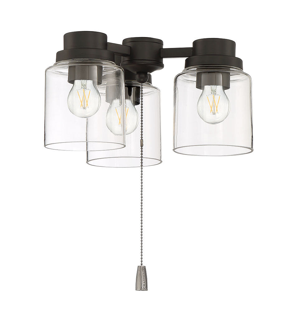 LK301102-FB-LED - 3 Light Universal Light Kit in Flat Black