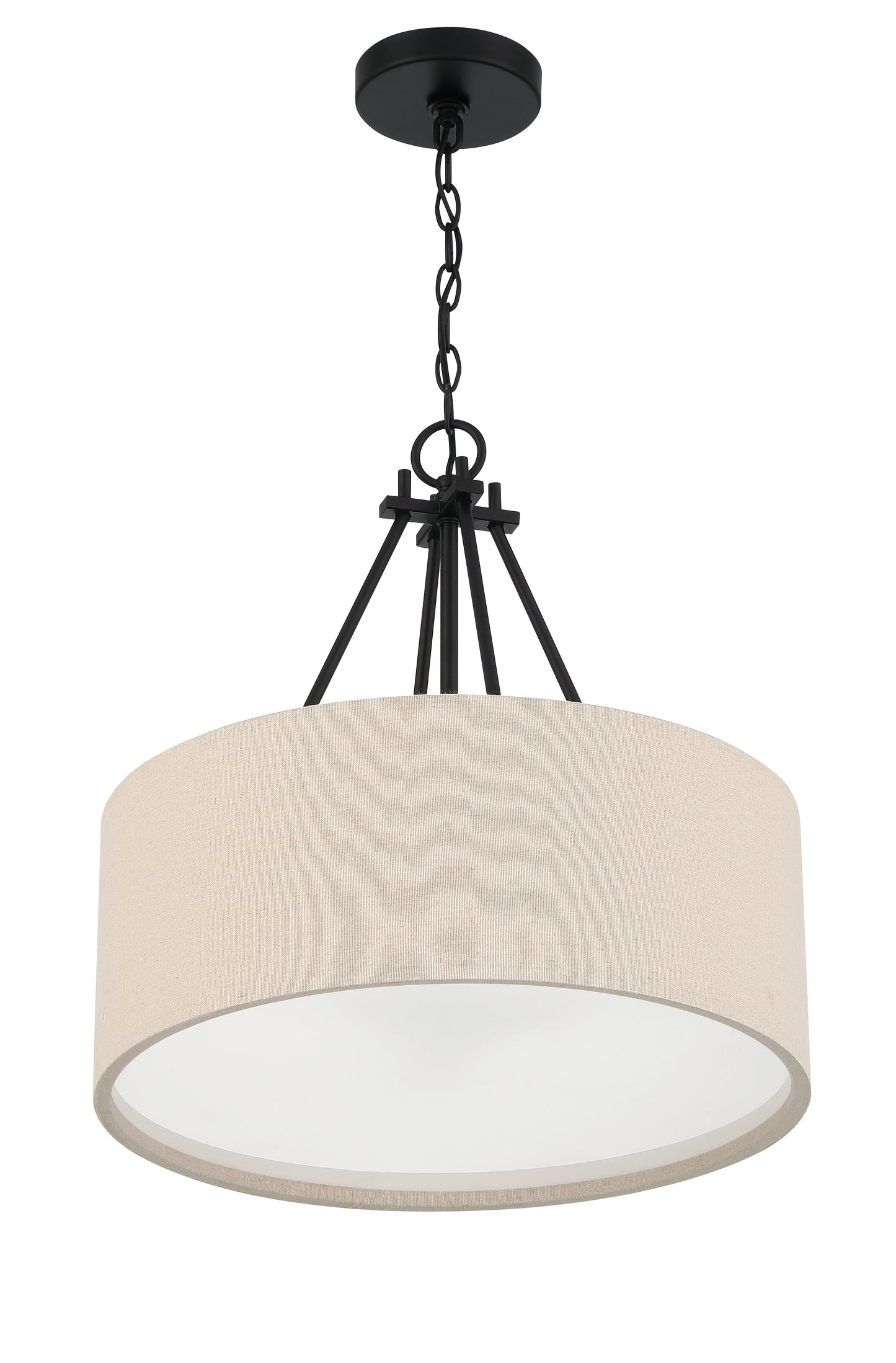 56593-FB - Duke 3 Light 18" Wide Pendant - Flat Black