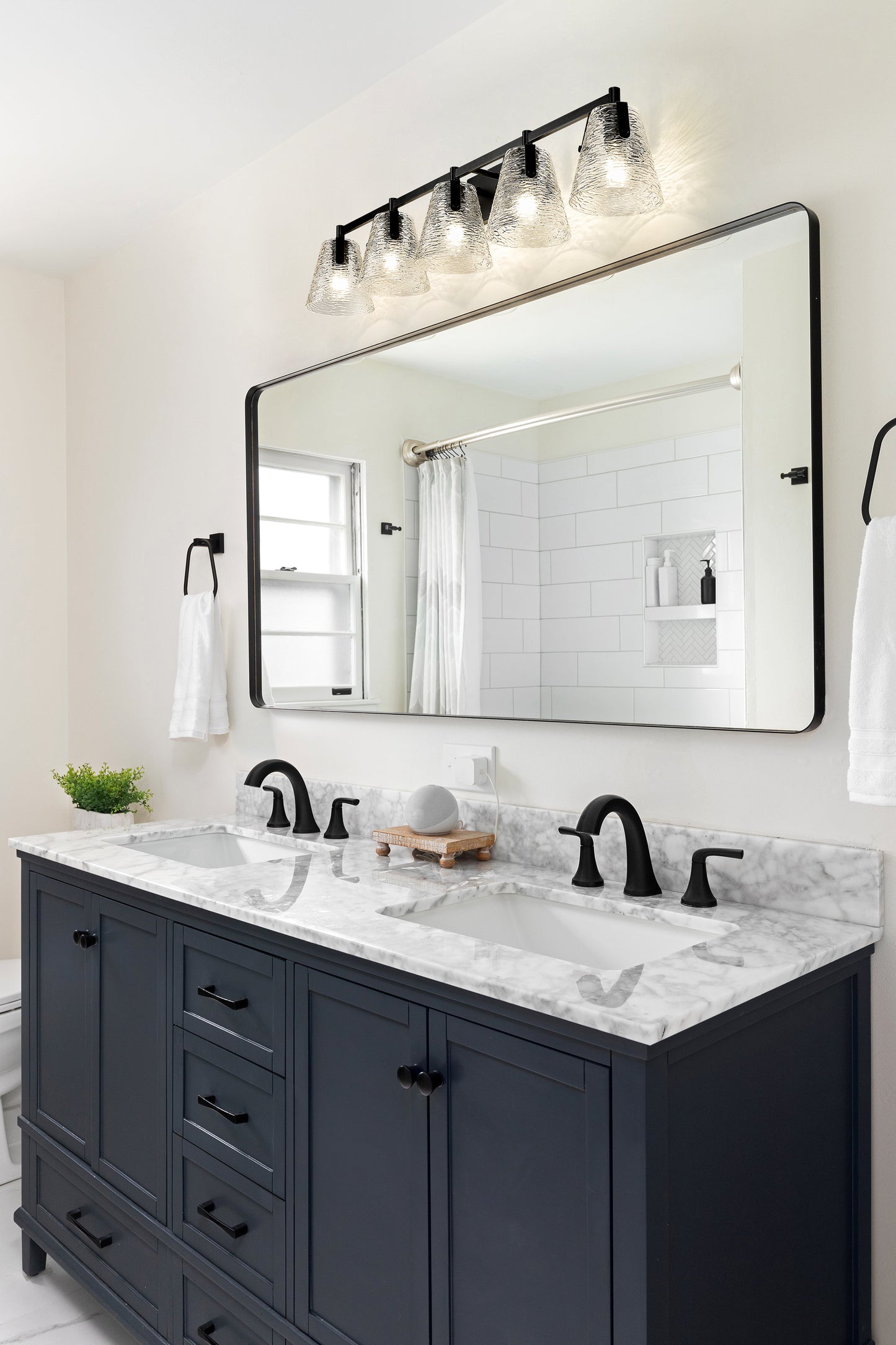 1101-5V-MB - Analia 5 Light 46" Vanity - Matte Black
