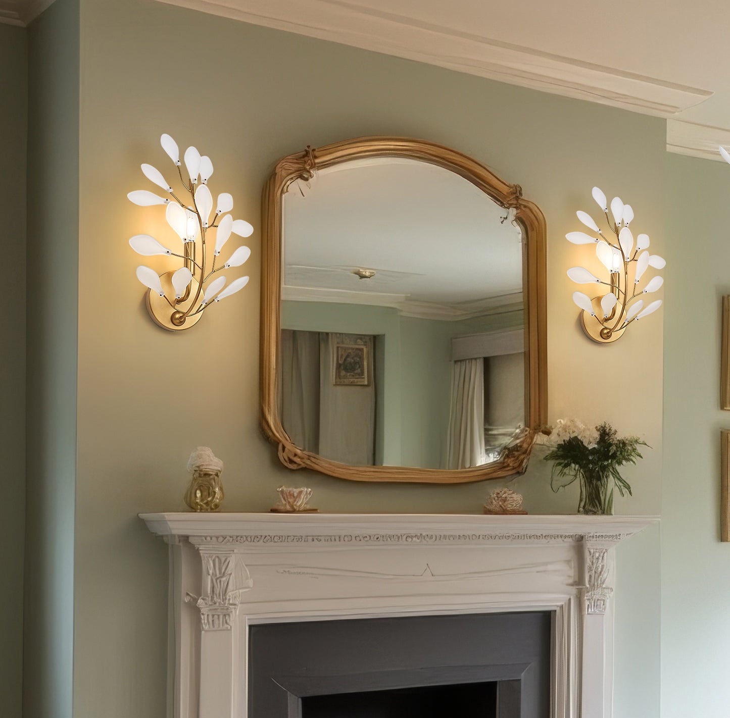 353-1S-MGLD - Claudine 1 Light Wall 16" Sconce - Modern Gold
