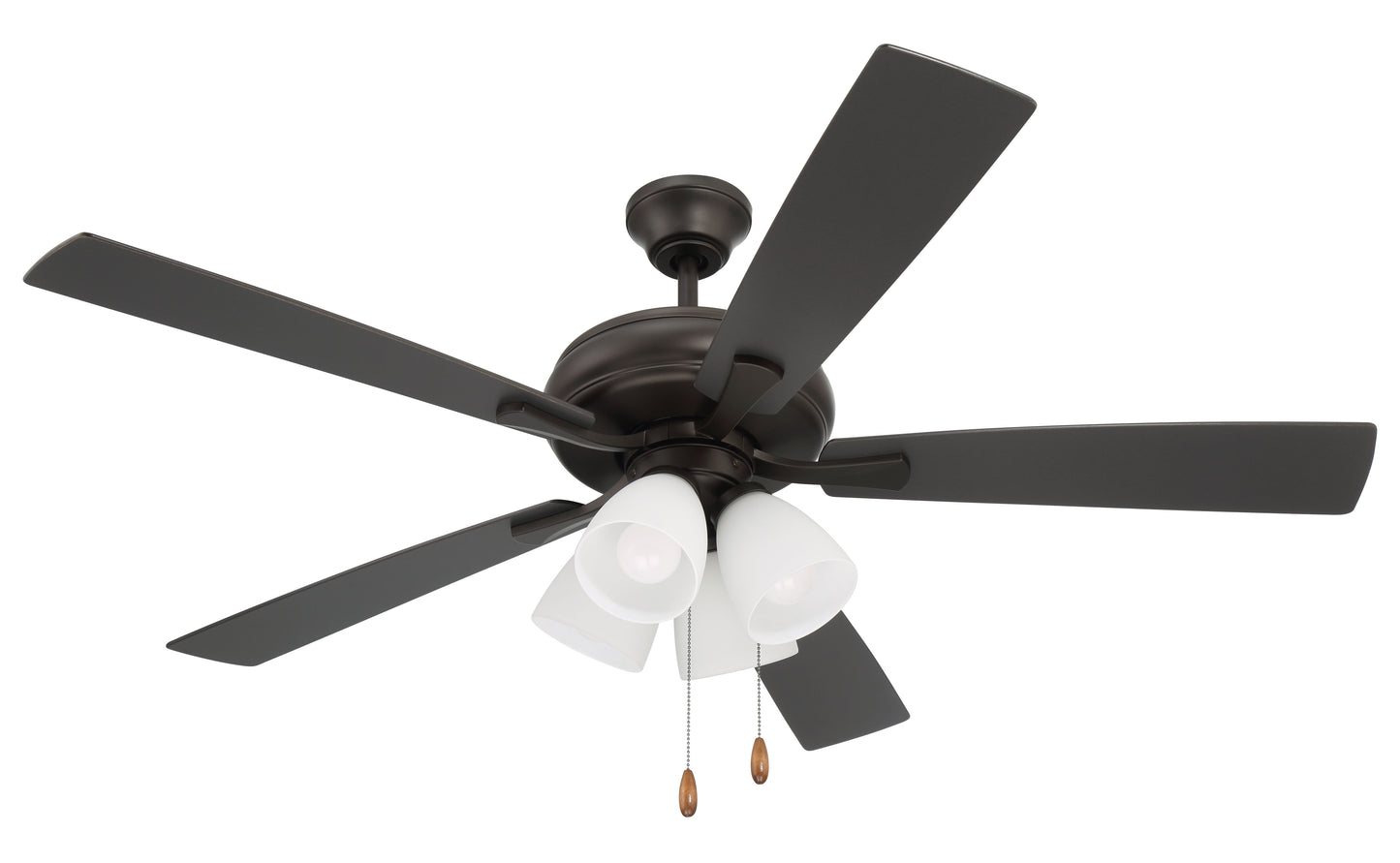 ECF114ESP5-ESPWLN - Eos Frost 4 Light 52" 5 Blade Ceiling Fan with Light Kit - Espresso