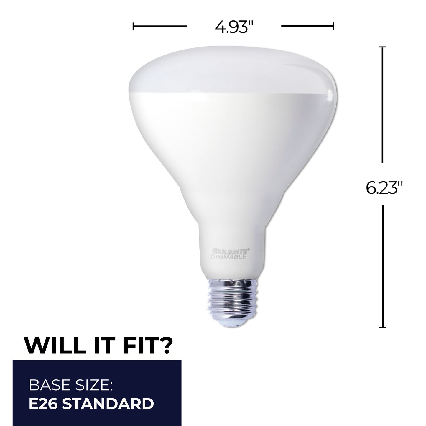 772860 - Dimmable Frost BR40 LED Light Bulb - 15 Watt - 2700K - 4 Pack