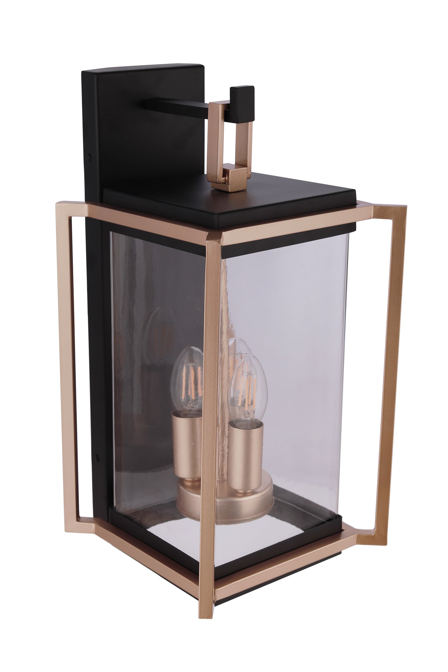 ZA6514-MNSB - Metalwork 3 Light 18" High Outdoor Wall Lantern - Midnight / Satin Brass
