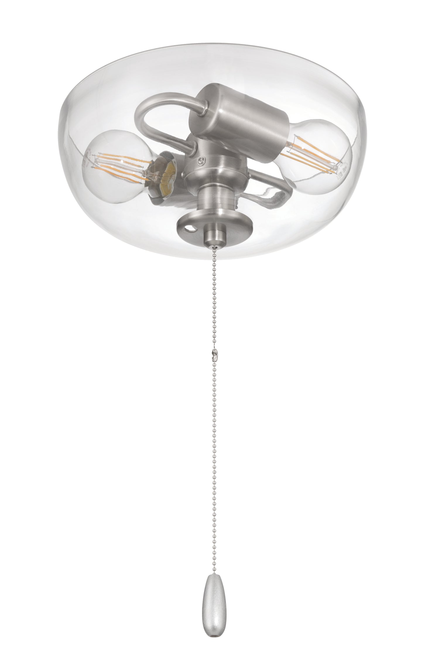 LK2601-2L-BNK - 2 Light Bowl Light Kit in Brushed Polished Nickel (Clear Glass)