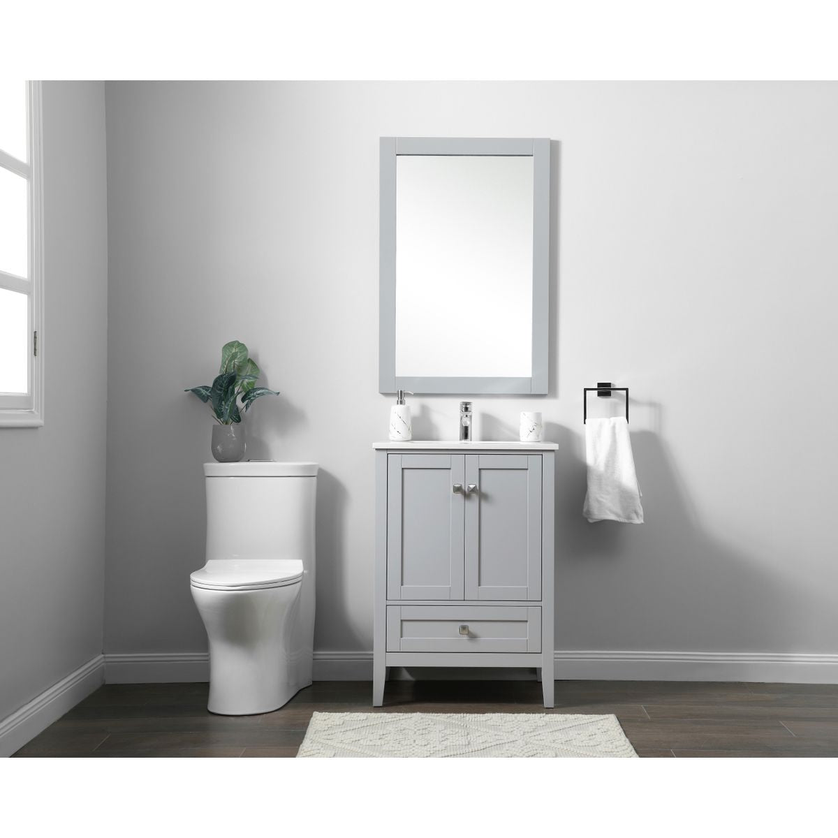 VF21124GR - Hamilton 24" Bathroom Vanity Set in Gray