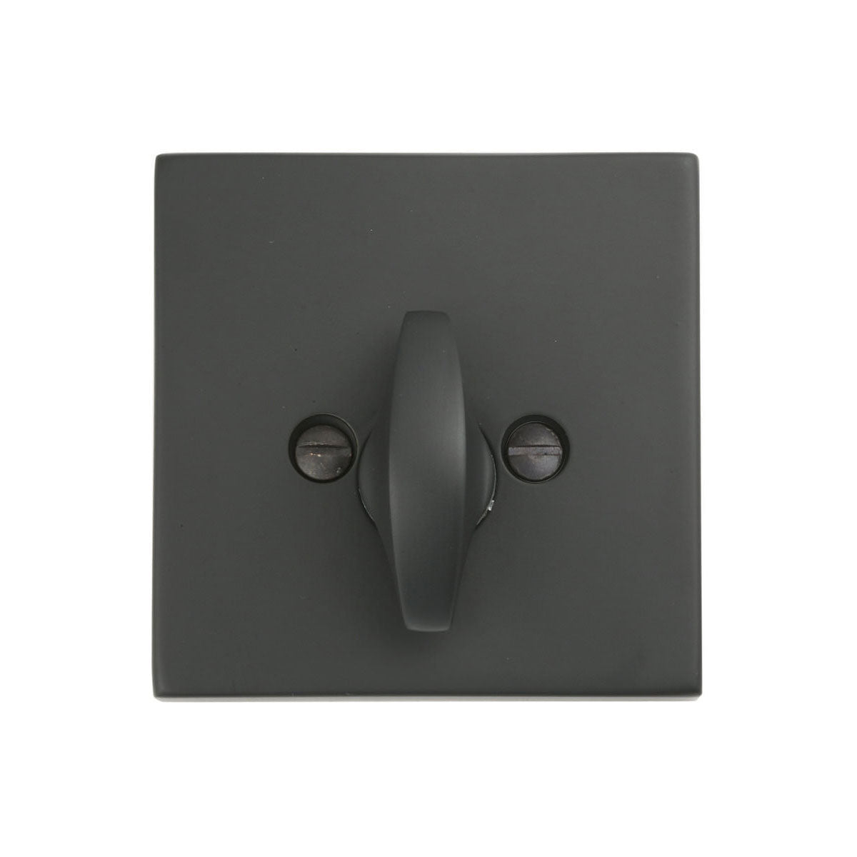 8569US19 - Modern Solid Brass Single Sided Square Deadbolt in Flat Black