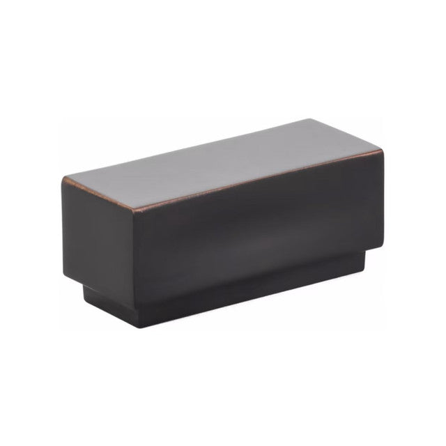 Emtek Solid Brass Cinder Rectangular Cabinet Knob