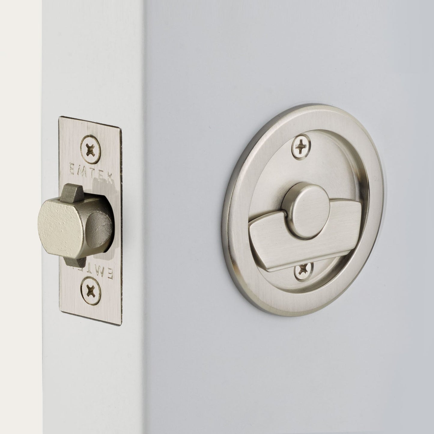 Round Tubular Pocket Door Lock