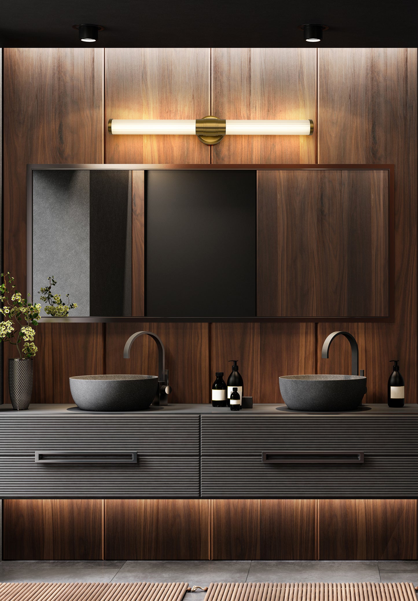 1020-32W-MGLD-LED - Warwick 1 Light 32" Vanity - Modern Gold