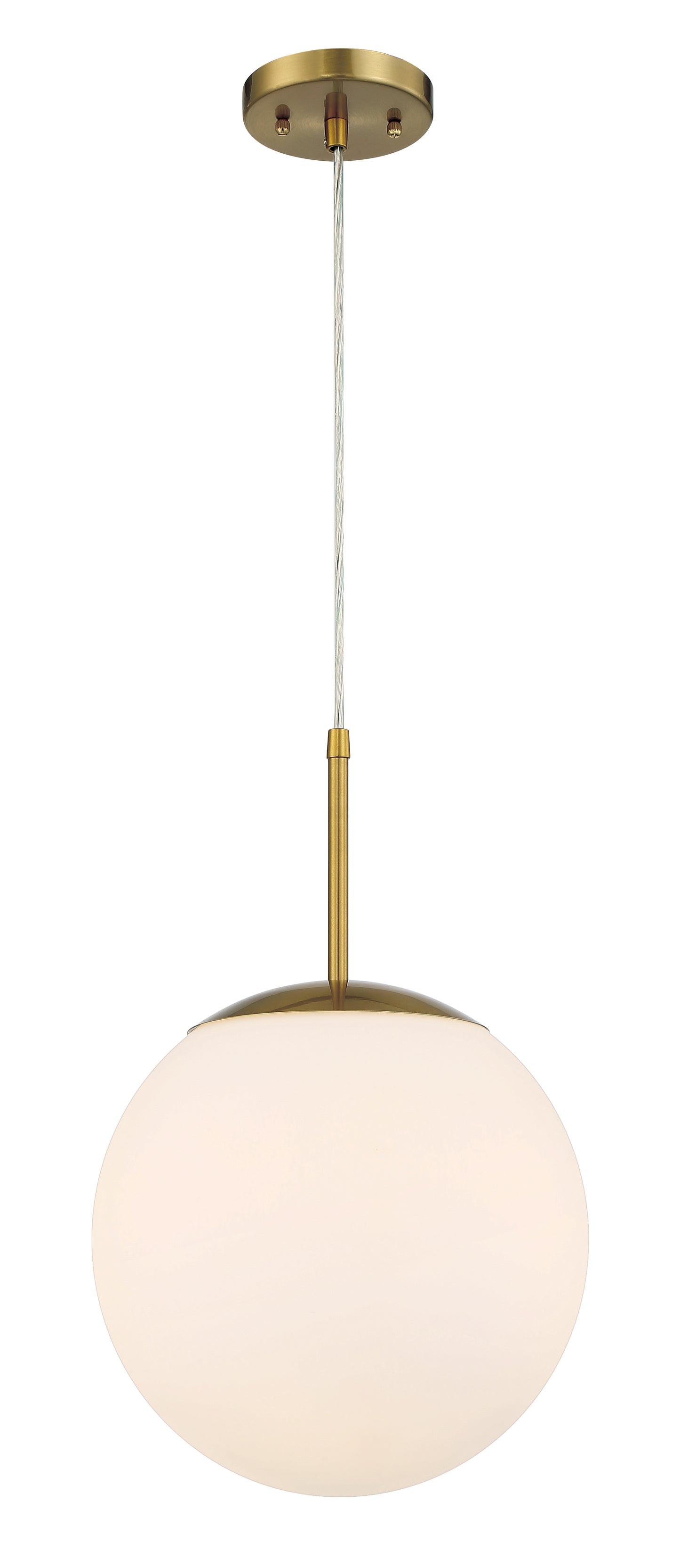 56892-SB-WG - Gaze 1 Light 11.88" Wide Pendant - Satin Brass