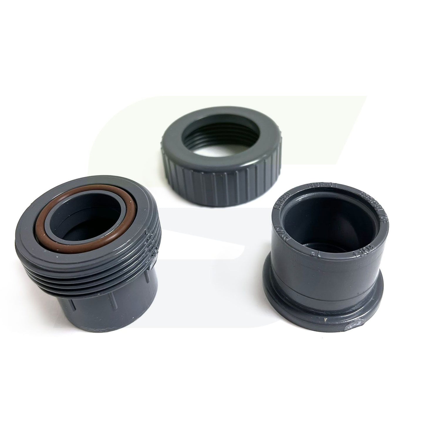 857-010 - 1" Schedule 80 PVC Union with Viton O-Ring - Socket x Socket