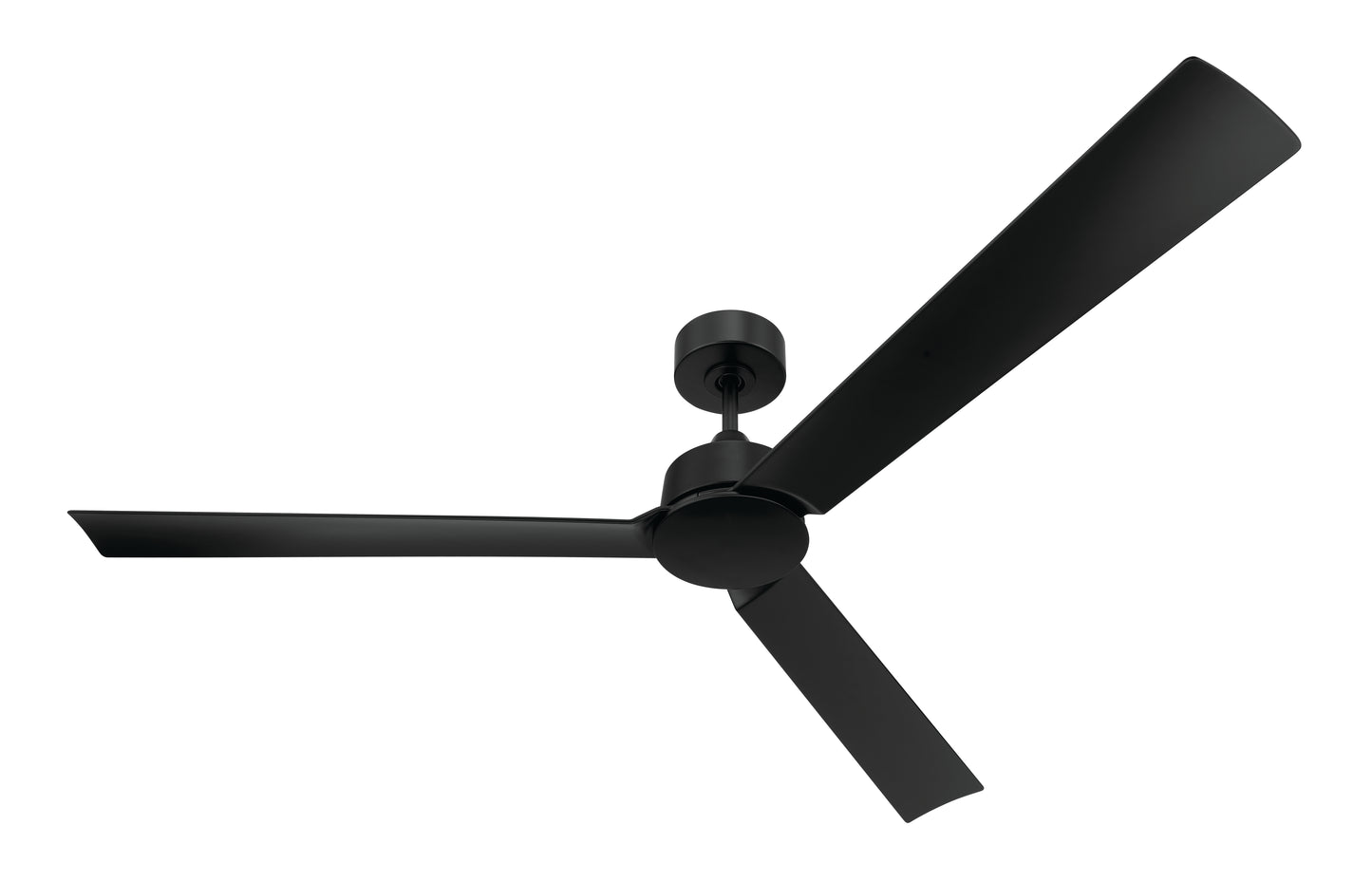 CHM62FB3 - Charming 62" 3-Blade Indoor/Outdoor Damp Rated Ceiling Fan 62" 3 Blade Indoor Outdoor Ceiling Fan with Light Kit - Flat Black