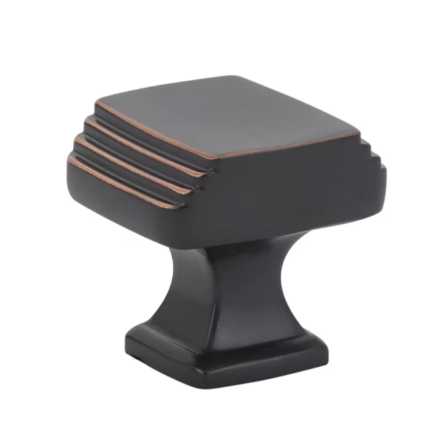 86421US10B - Art Deco 1-1/4 Inch Square Cabinet Knob - Oil Rubbed Bronze