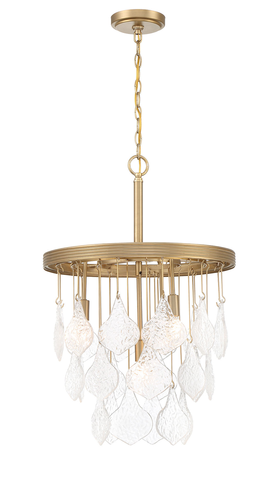 P980SB4 - Vesi 4 Light 18" Wide Pendant - Satin Brass