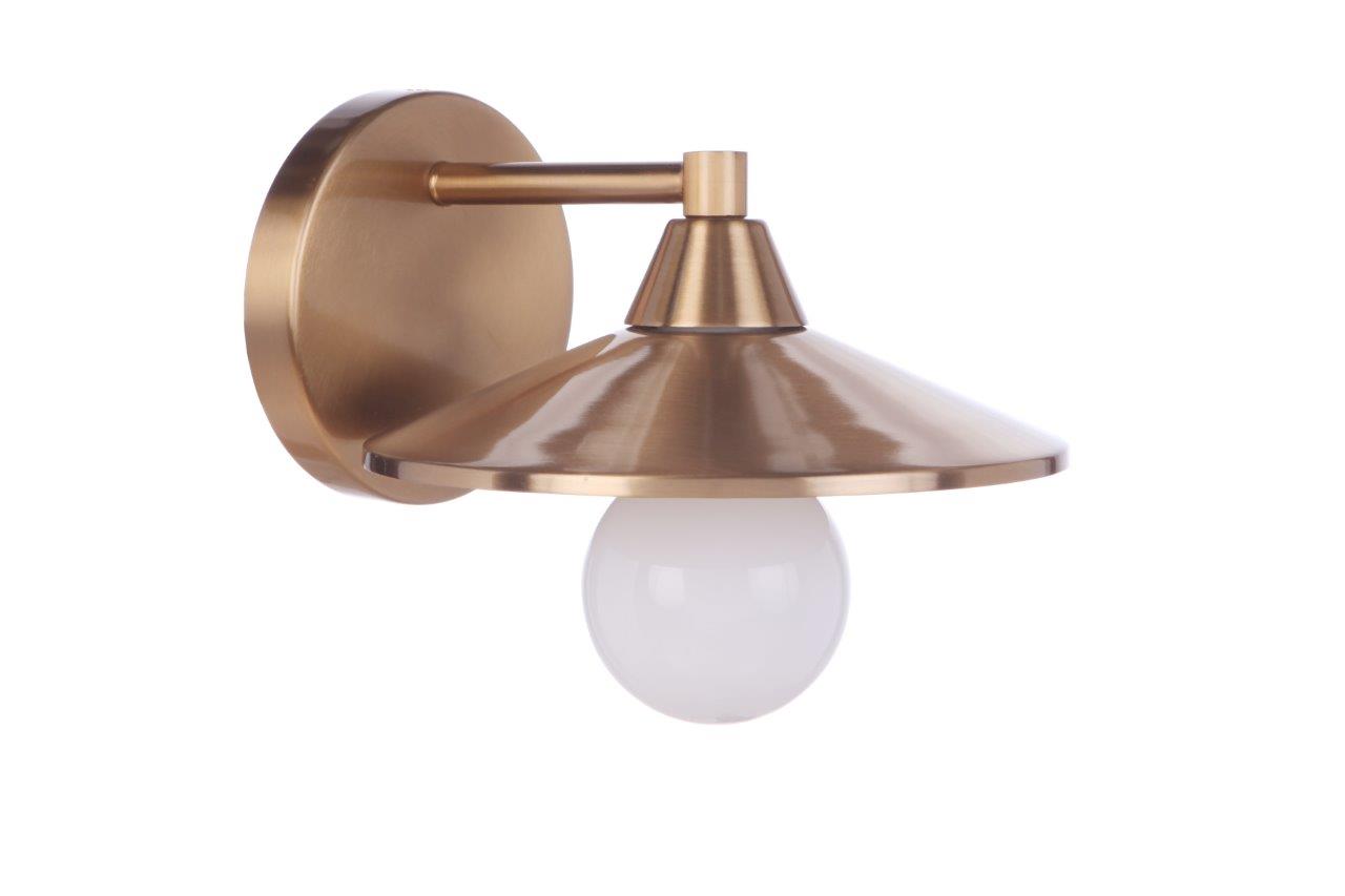 12508SB1 - Isaac 1 Light 5.12" High Wall Sconce - Satin Brass