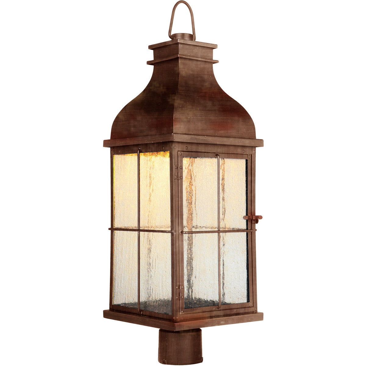 ZA1825-WC-LED - Vincent 1 Light 27" High Post Mount - Weathered Copper