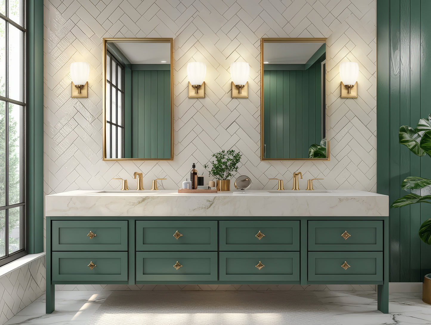 7004-1V-MGLD - Oren 1 Light 5" Vanity - Modern Gold