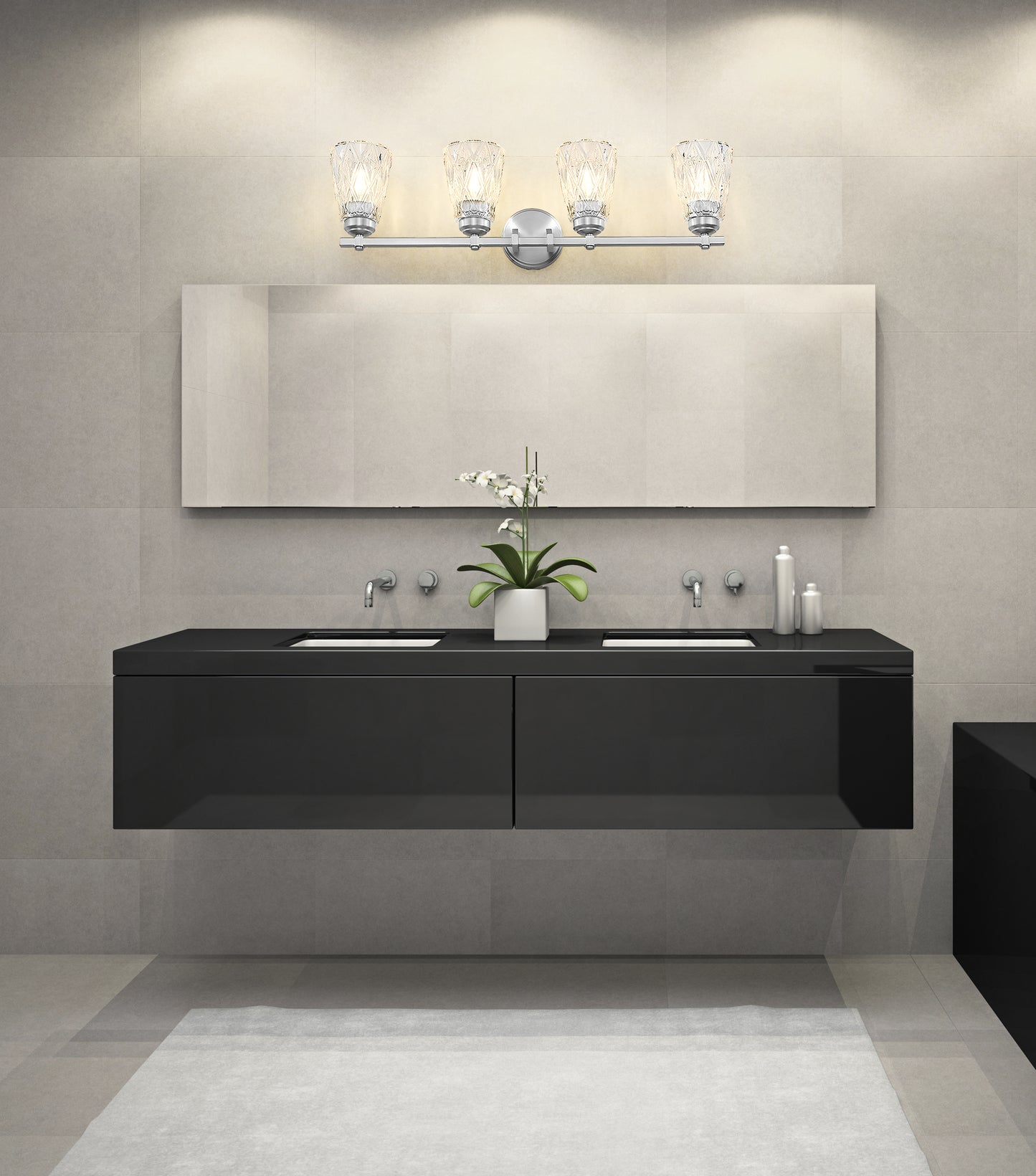 1960-4V-BN - Andree 4 Light 32" Vanity - Brushed Nickel