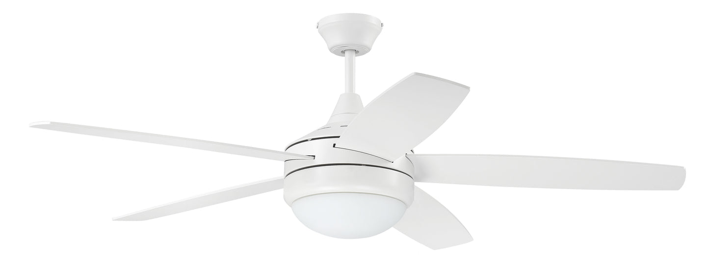 PHZ52W5 - Phaze II 5- Blade 52" 5 Blade Ceiling Fan with Light Kit - White