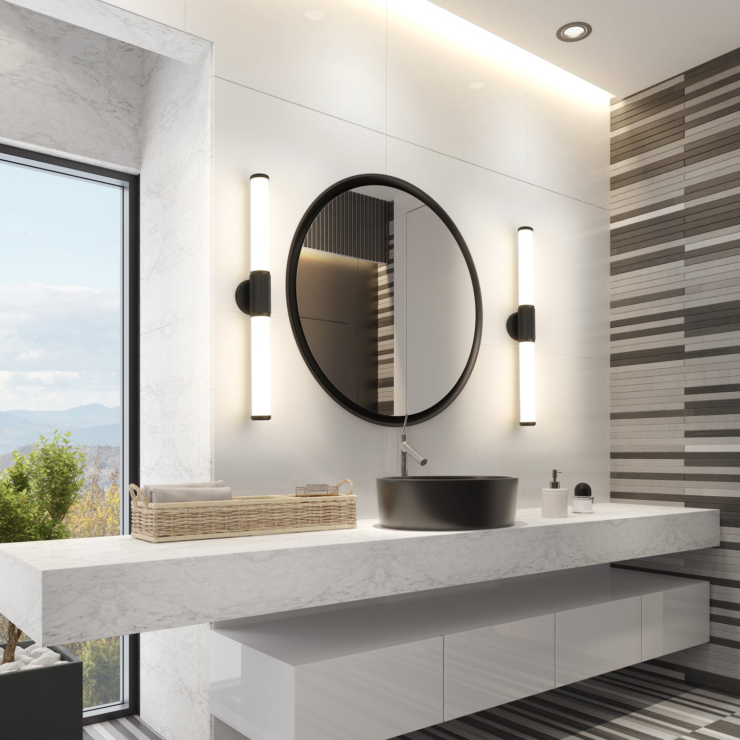 1021-32W-MB-LED - Solange 1 Light 32" Vanity - Matte Black