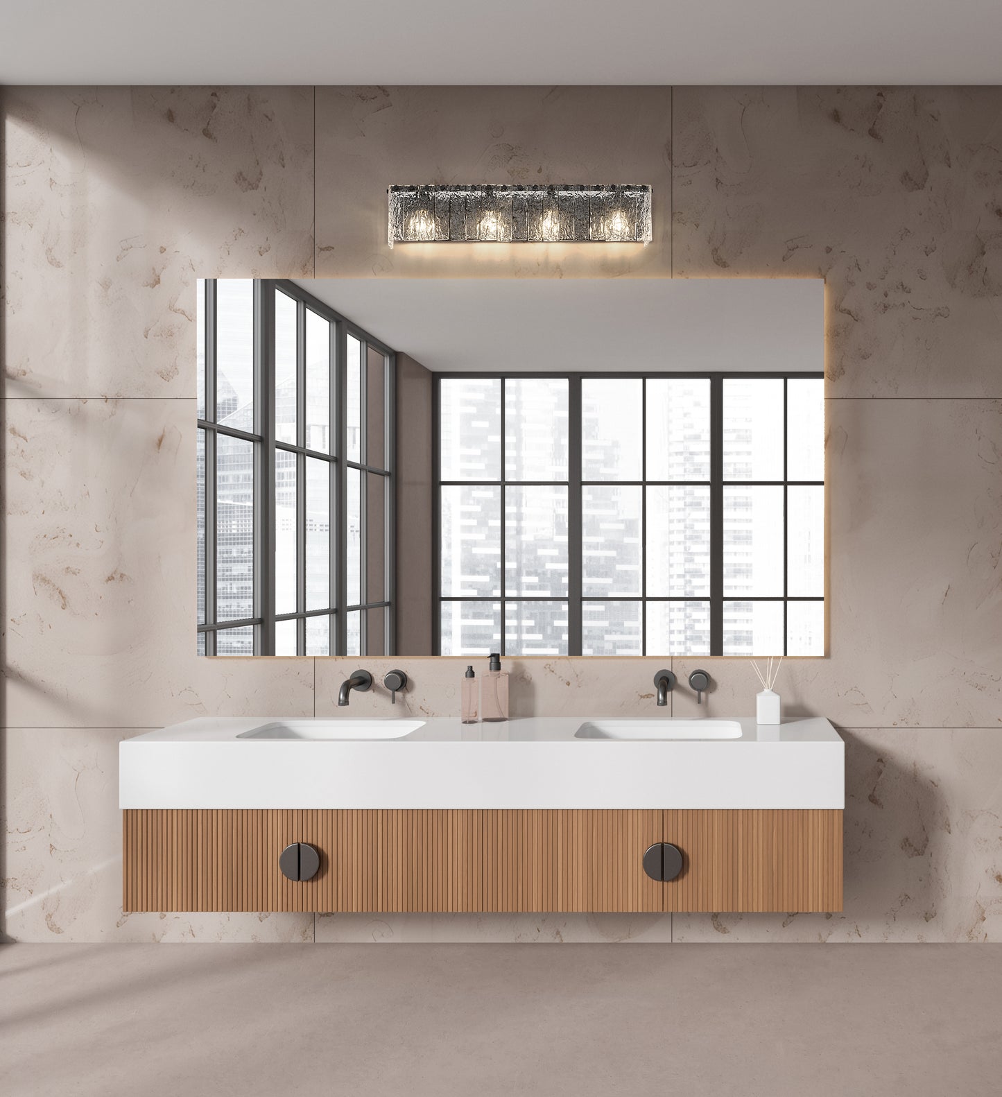 1943-4V-MB - Glacier 4 Light 31" Vanity - Matte Black