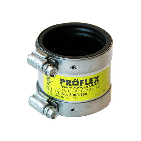 3000-150 - Cast Iron to Lead / Plastic / Steel Proflex Coupling - 1-1/2"