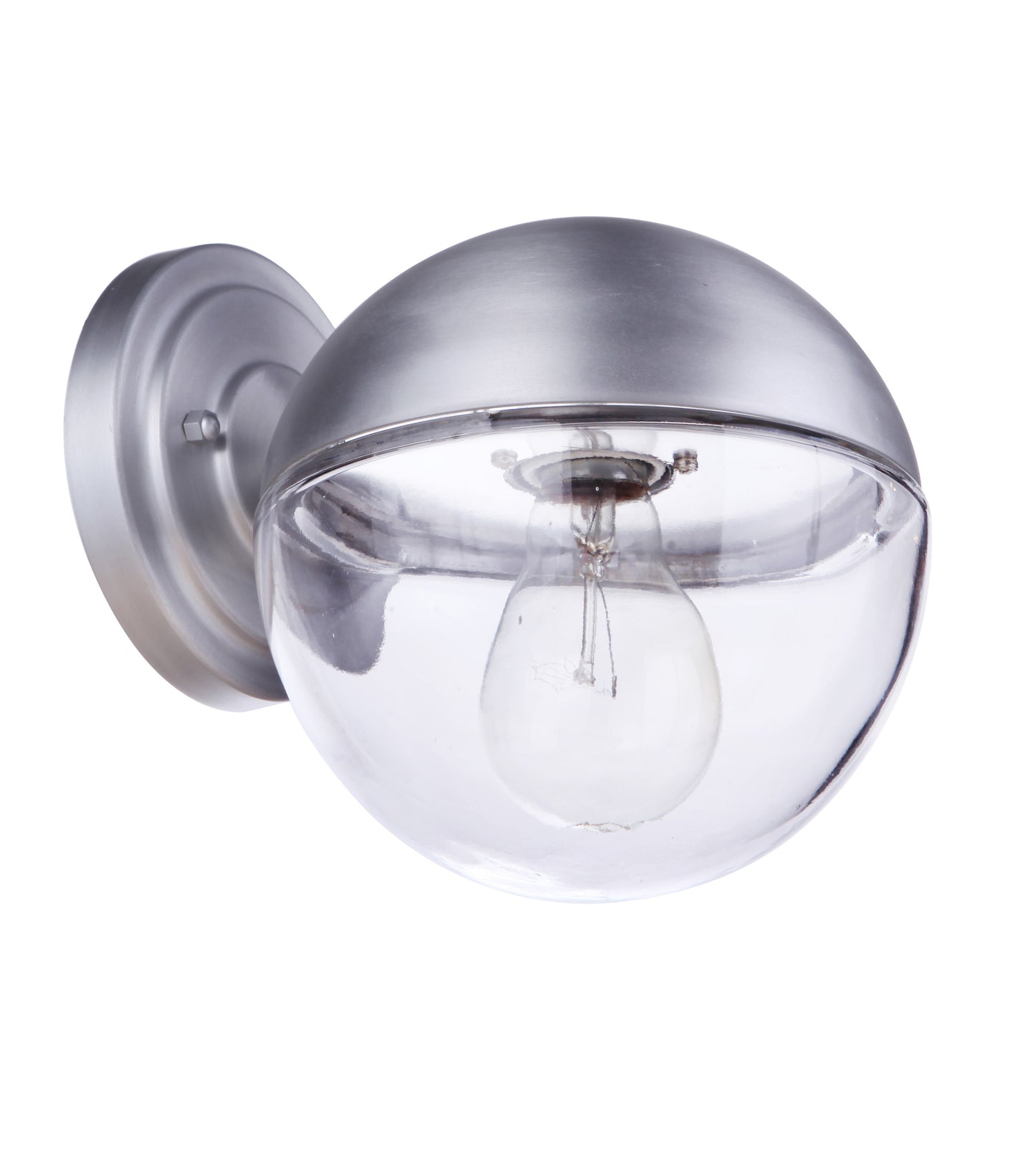 ZA3404-SA - Evie 1 Light 7.25" High Outdoor Wall Lantern - Satin Aluminum