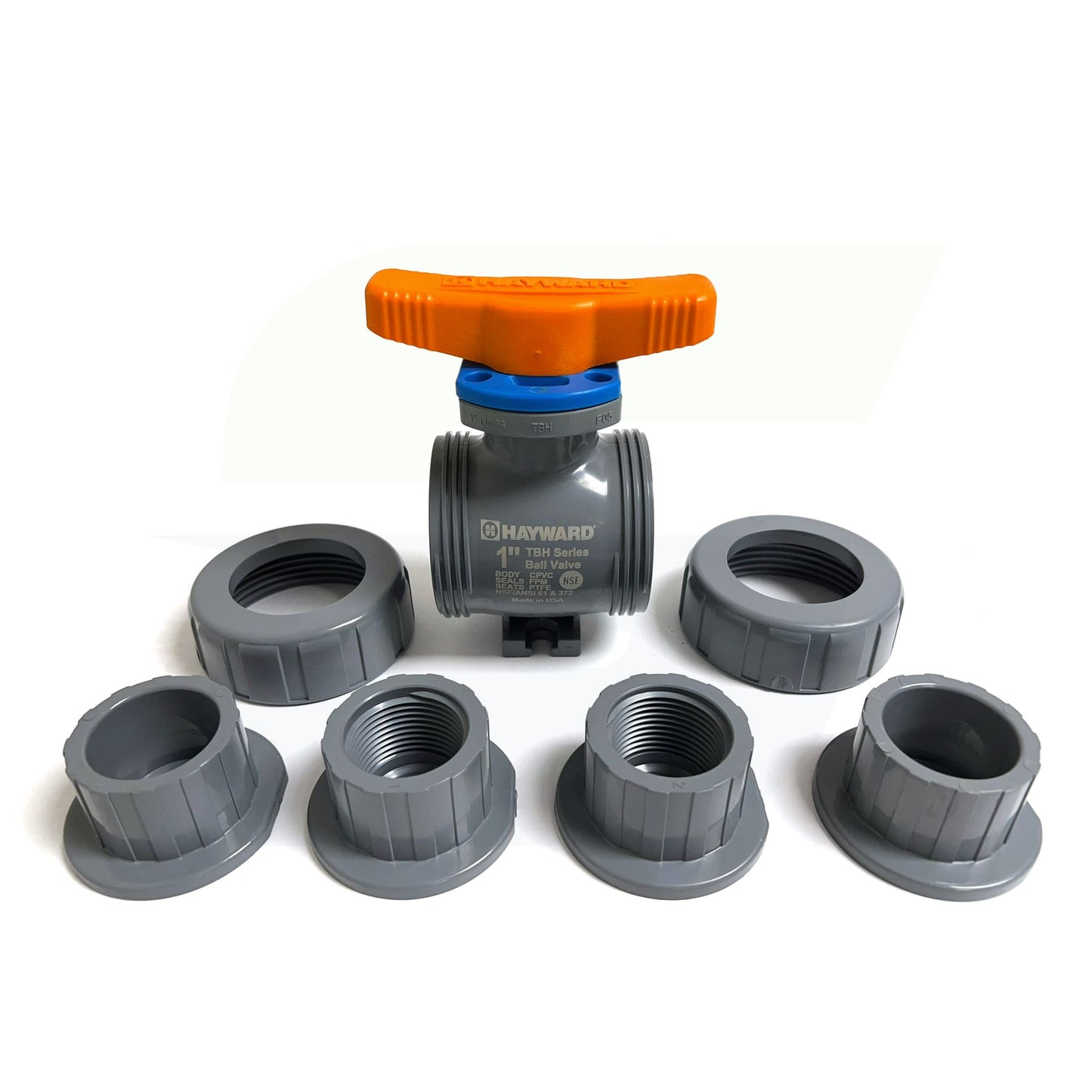 1" CPVC TBH Series Ball Valve Socket or Threaded Ends - FPM Seals