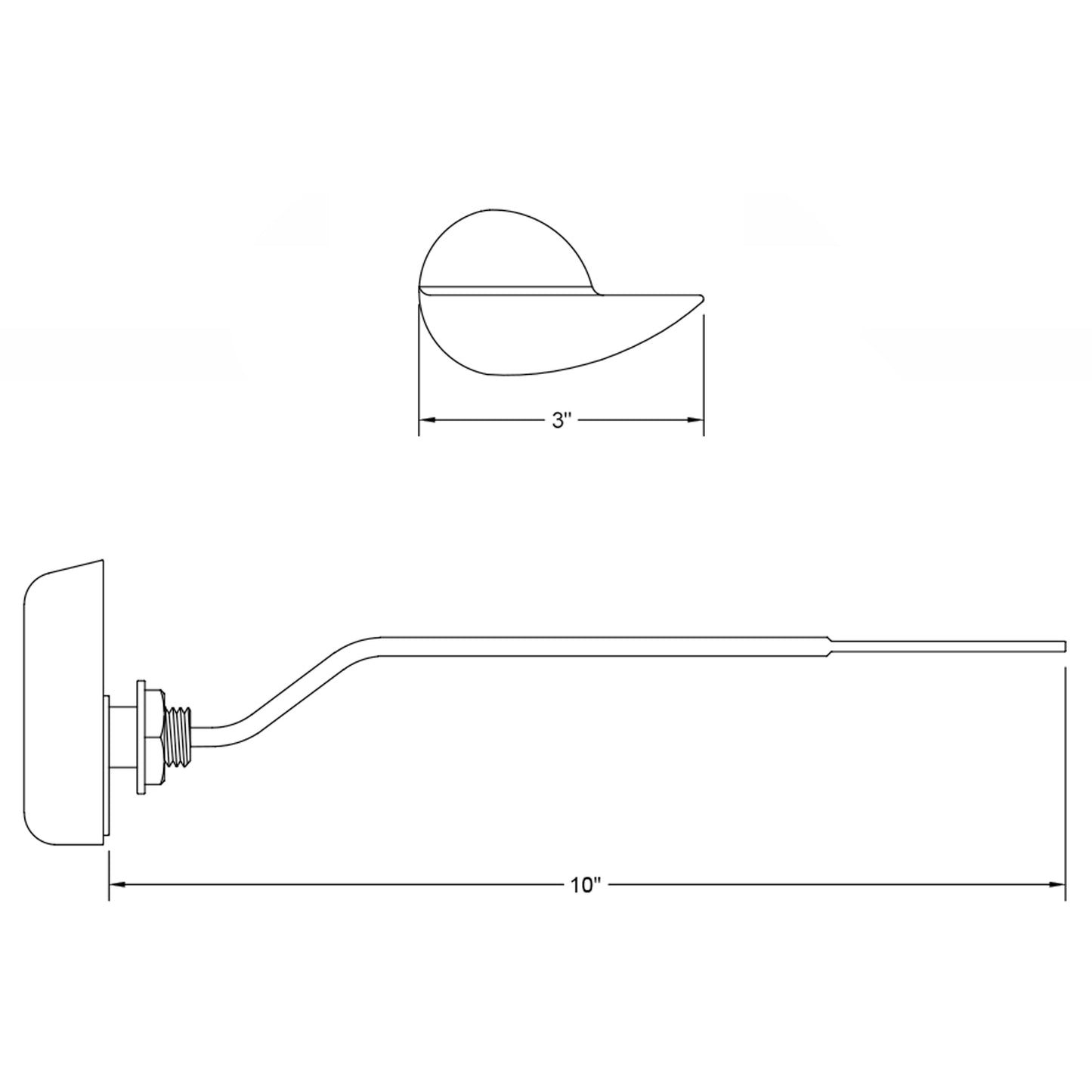 968-MBK - Toilet Tank Trip Lever to Fit Select TOTO Toilets - Matte Black