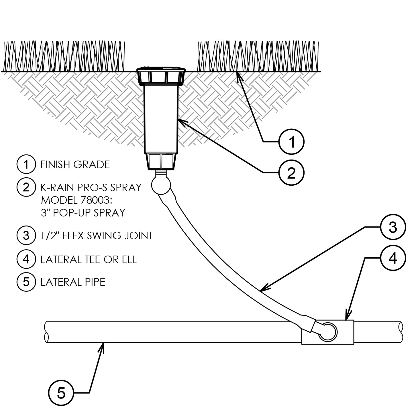 78003 - Pro-S 3" Pop-Up Spray
