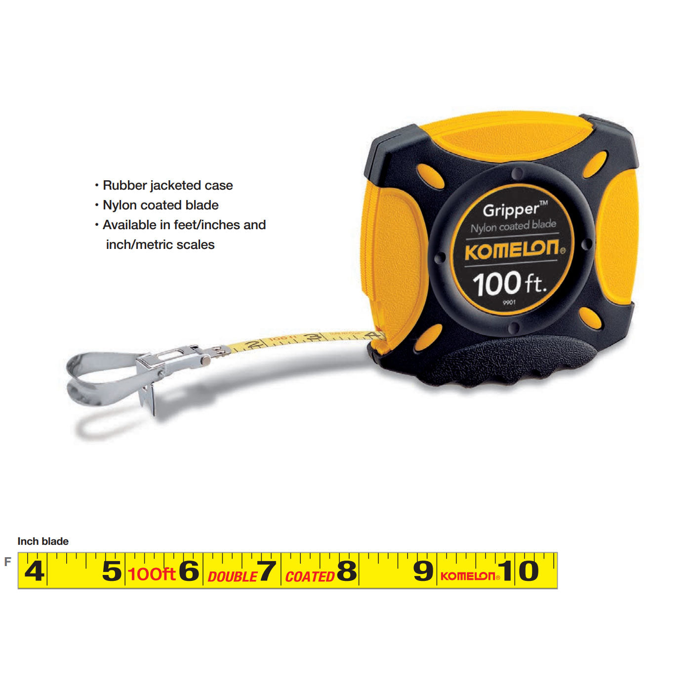 9901 - 100-Foot Closed Case Gripper Tape Measure