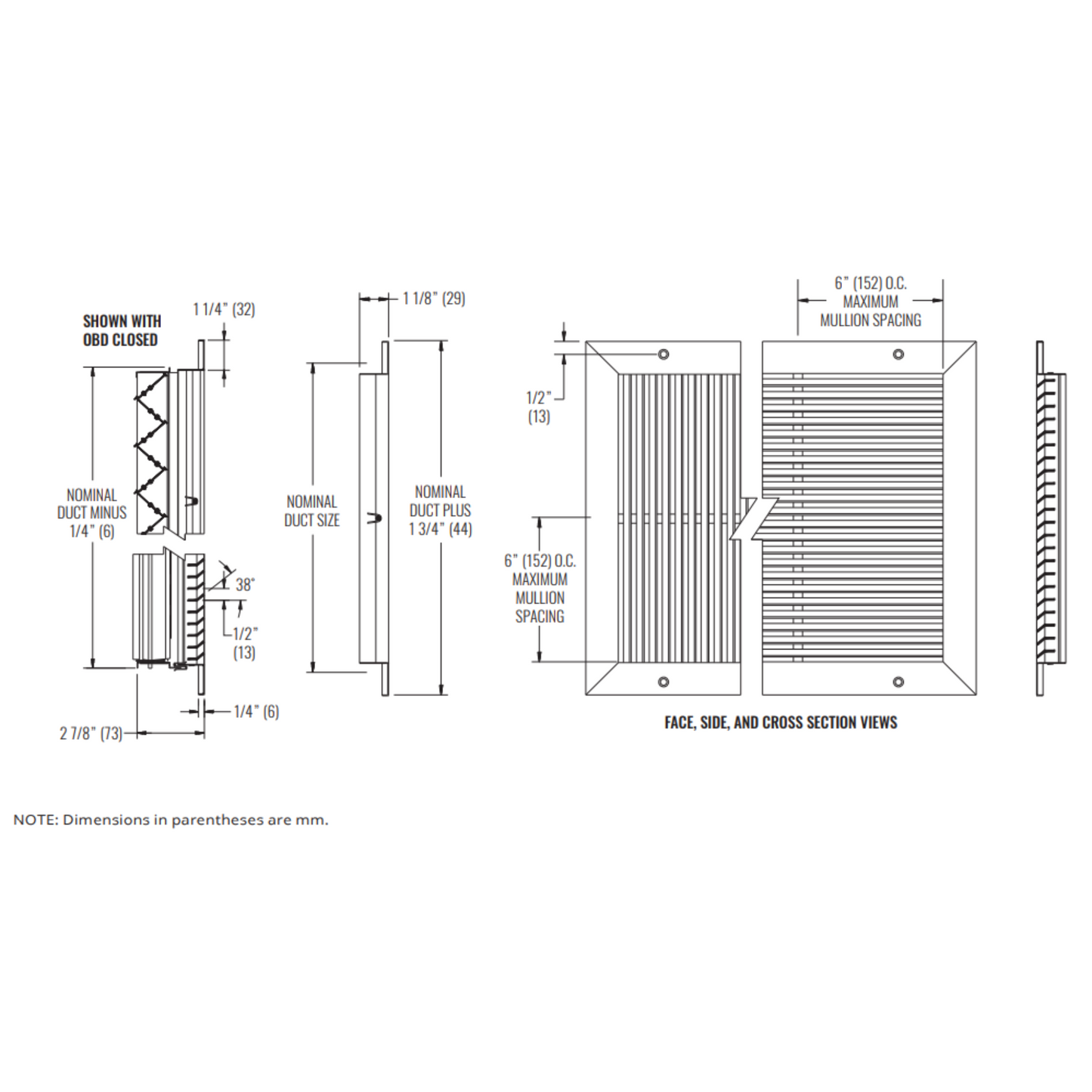 S4801214 - Heavy Duty Steel Return Grille - 12" x 14"
