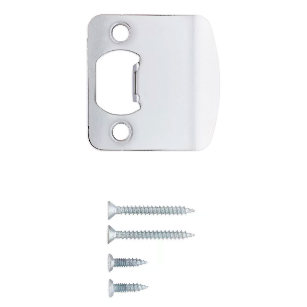 83536-002 - Round Corner 2-1/4" Extended Full Lip Strike for Chrome and Satin Chrome Finishes