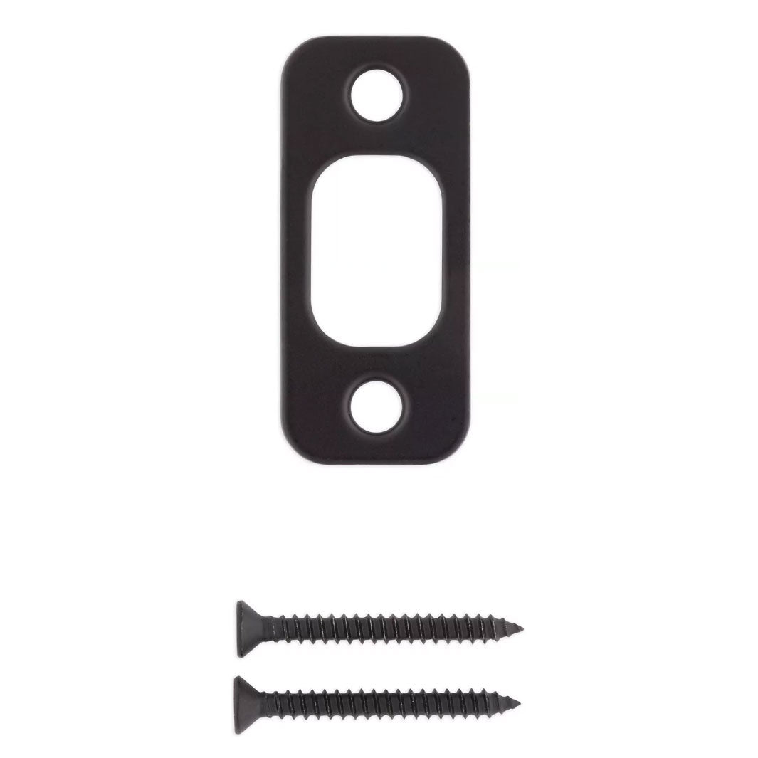 85063-008 - 1" x 2-1/4" Radius Corner Deadbolt Strike for Venetian Bronze and Matte Black Finishes