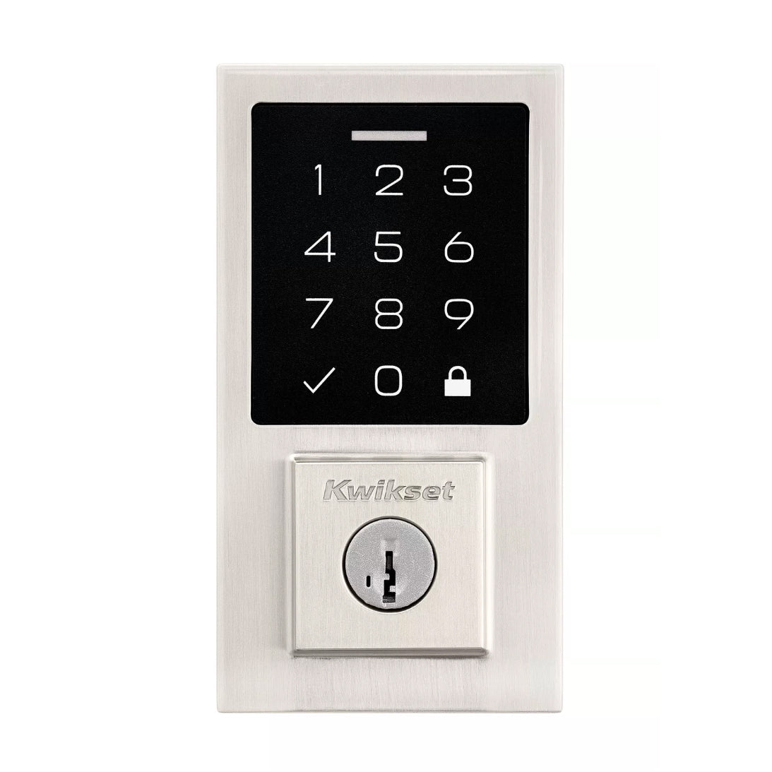 9270CNT-15S - Contemporary SmartCode Touchpad Electronic Deadbolt SmartKey Satin Nickel Finish